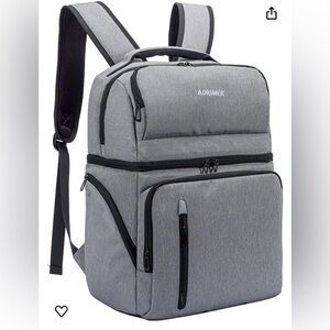 Cooler Backpack, Large Fishing Double Deck Backpack Lunch Hiking, Work, Beach